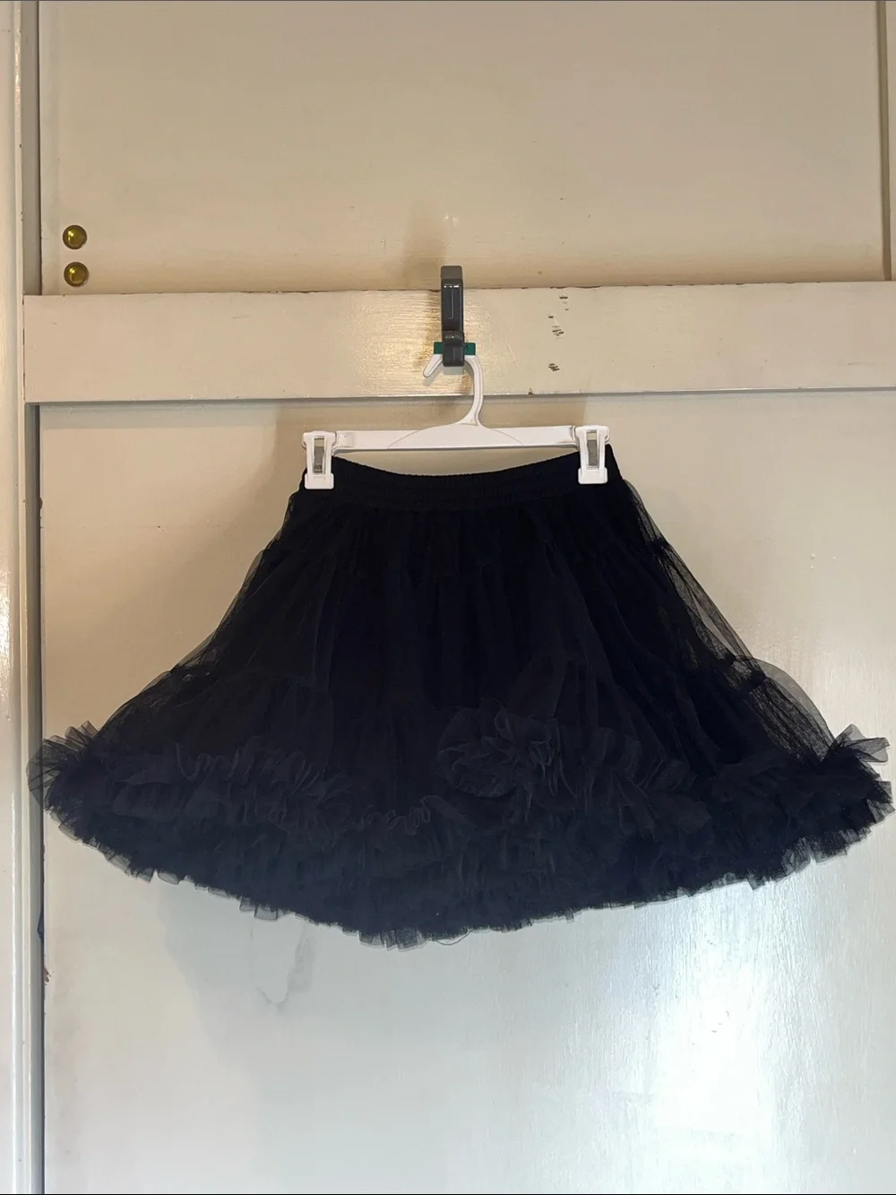 Jane Eyre Garden Women's Black Tulle Circle Skirt with Ruffle Hem size Med